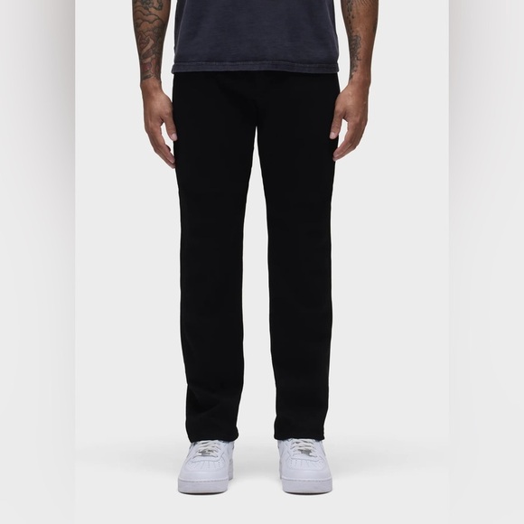 Hudson Mens Blake Slim Straight Black Jeans - Picture 1 of 5